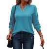 New Women's Casual V-neck Long-sleeved Pullover Regular Clean Multi-color Sweatshirt