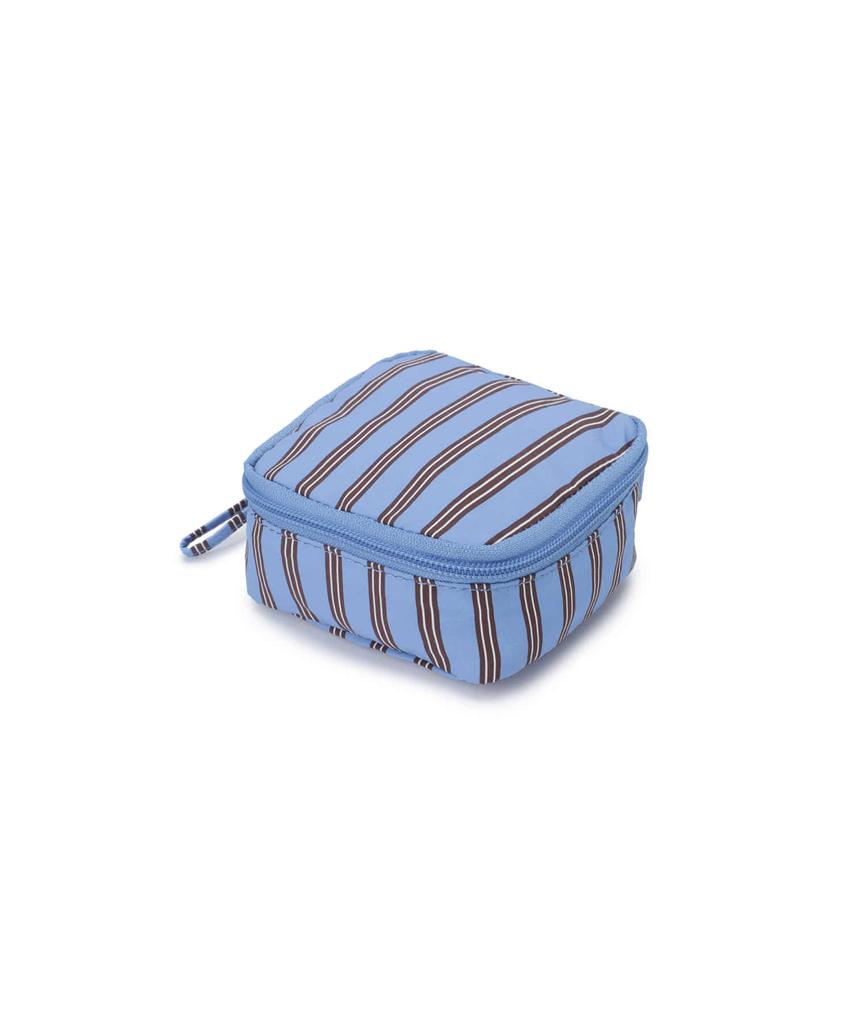 Clote Mini Cube Pouch - Striped Dark Blue