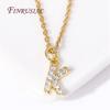 Classic A-Z Initial Letter Pendant Necklace Female 18K Gold Plated Simple Choker Neck Chain Woman Necklaces Jewelry Gifts