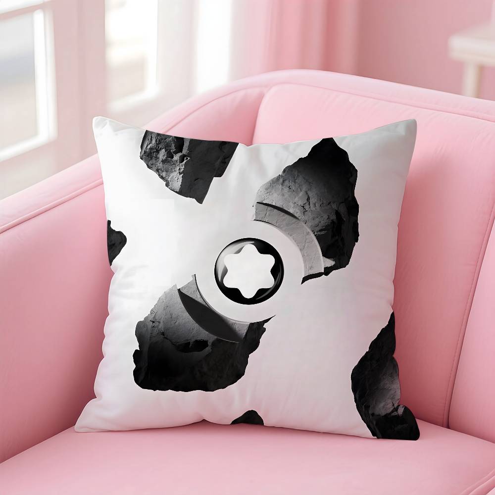 

Fashion M-MontblancS Pillow Case Pattern Printed Pillowcase for Living Room Sofa Cushion Cover & Bedroom Decor 12x12Inch
