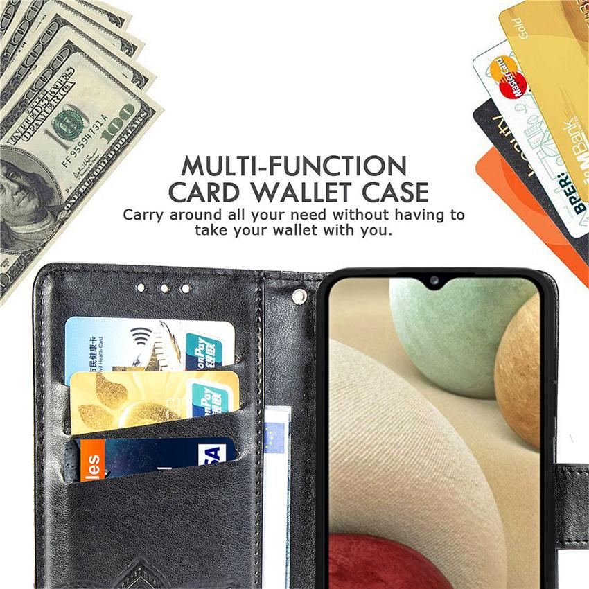 Schmetterling Prägung Flip Leder Brieftasche Fall für Samsung A12 A32 A52 A72 A02s A51 A71 A21 A21s A31 A11 A41 a01 Telefon Zurück Abdeckung