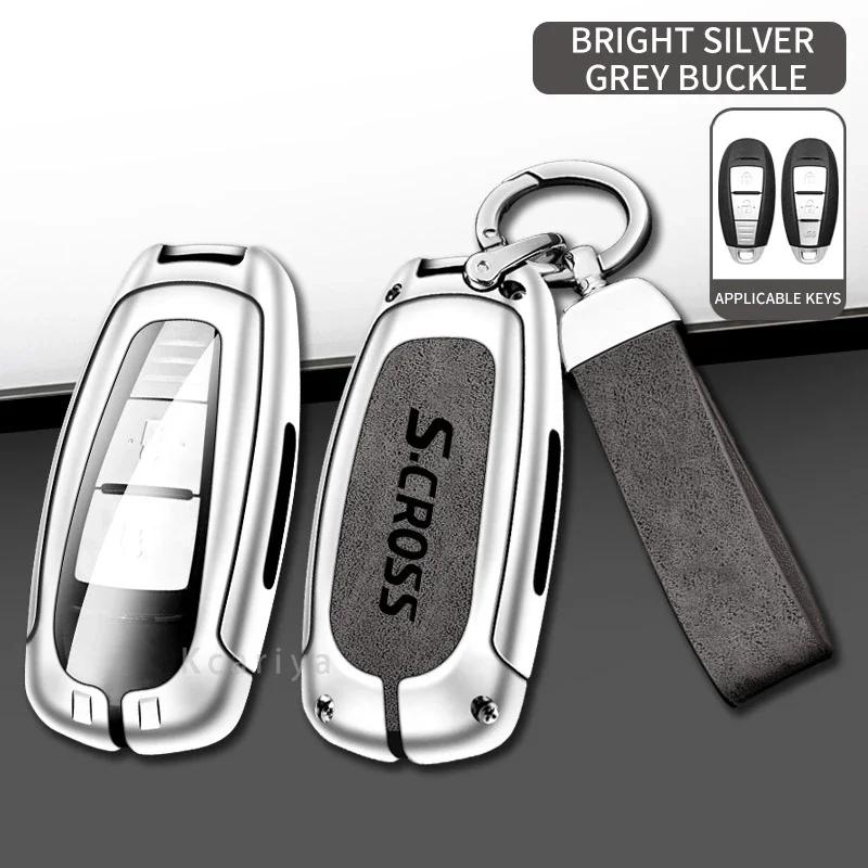 Car TPU Zinc Alloy Key Case Bag For Suzuki S-Cross Eitrga Swift Car KeyChain Car Metal Key Shell Interior Decoration Accessories