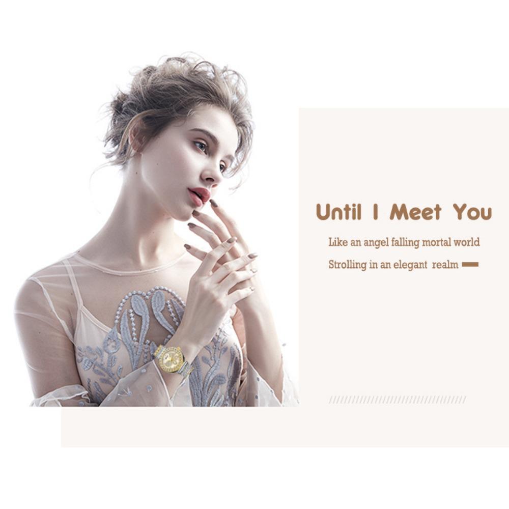 Butterfly Rhinestone Quartz Watch For Women Round Full Diamond Bezel Shell Dial Luxury Alloy Bracelet Elegant Party Waterproof Wristwatch