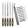 3D Print Deburring Tool Set with 11PCS HSS Blades Removing Burr 5PCS Diamond Needle File for 3D Print Metal Resin Copper Plastic