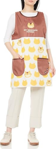 

Marushin Ghibli Apron for Women, Perfect for Nursery School Teachers, Featuring My Neighbor Totoro and Cat Bus Silhouettes, Cute Character Design, Orc