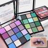 16-color Eyeshadow Palette With Matte And Shimmering Shades Of Blue Suitable For Beginners In Western Makeup