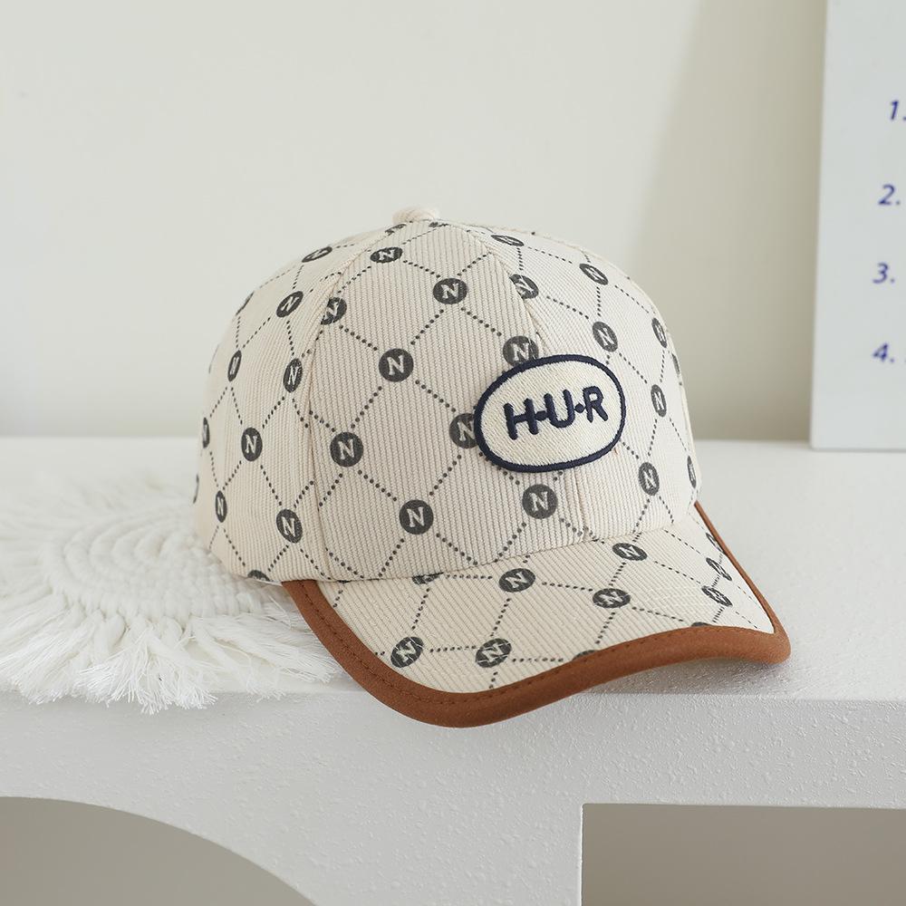 Children's Autumn/Winter Corduroy Fisherman Hat - Korean Style, Graffiti Design, Fashionable Baseball Cap.