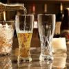 330ml/500ml High-end Craft Beer Glass Creative Carved Beer Glass Cold Drink Cup Household Large Capacity Water Cup Bar Glassware