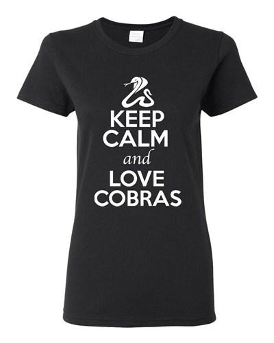 Ladies Keep Calm And Love Cobras King Snake Animal Lover Funny T-Shirt Tee Unisex T-Shirt