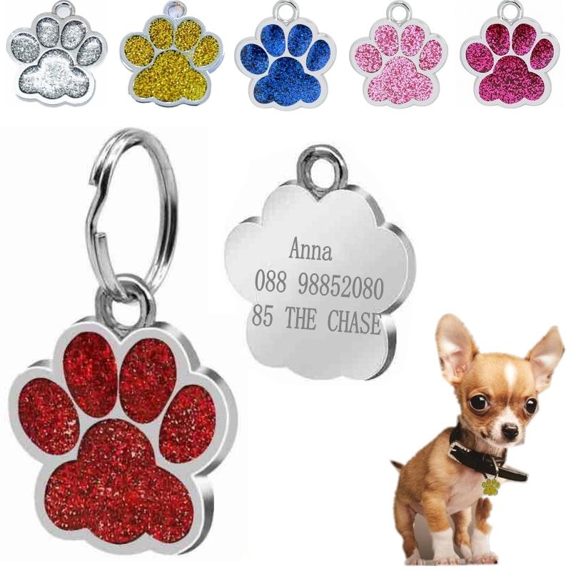 Hundemarke Personalisierte Haustier Katze Welpe ID-Marken Kostenlos Graviert Kundenspezifische Hundehalsband Halskette Verlustsichere Namens-Adressanhänger Knochenanhänger