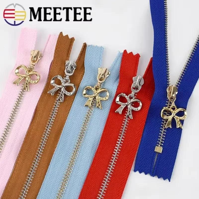 3Pcs Meetee 3# 15-70cm Metal Zippers Bag Clothes Sewing Zipper Closure Jacket Pocket Decor Zips Repair Kits DIY Accessories