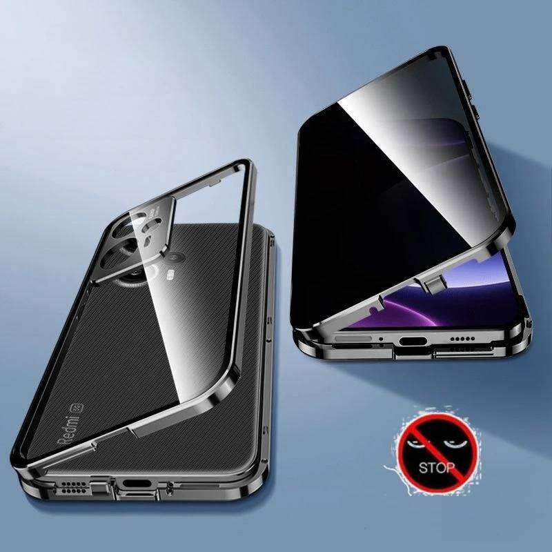 

Магнитный противошпионский чехол для конфиденциальности для Xiaomi 15T 15 14 Pro/ Ultra Redmi Note 15 14 13 Pro/ Pro+ 5G с защитным стеклом и бамперами Redmi Note 13 5G чёрный