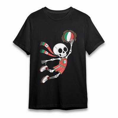 Damen Übergröße T-Shirt mit Flaggen-Totenkopf-Grafik Unisex Schwarz 100% Baumwoll-T-Shirt