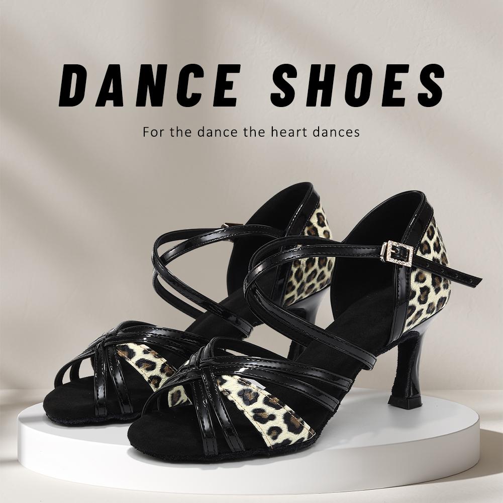 High Heel Latin Dance Shoes Adult Women Soft Soled Tango Salsa Ballroom Social Dancing Shoes Heeled 7cm