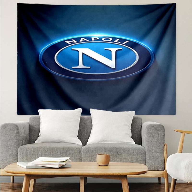 Napoli Football Club Emblem Tapestry Hanging for Bedroom,Livingroom, Playroom,Decor Art Room Wall Tapestry Holiday and Birthday Gifts