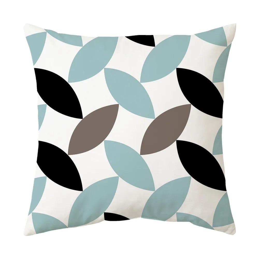Büro Wohnzimmer Zuhause Kissenbezug Blau Geometrisch Einfaches Muster Kissenbezug Auto Ornamente