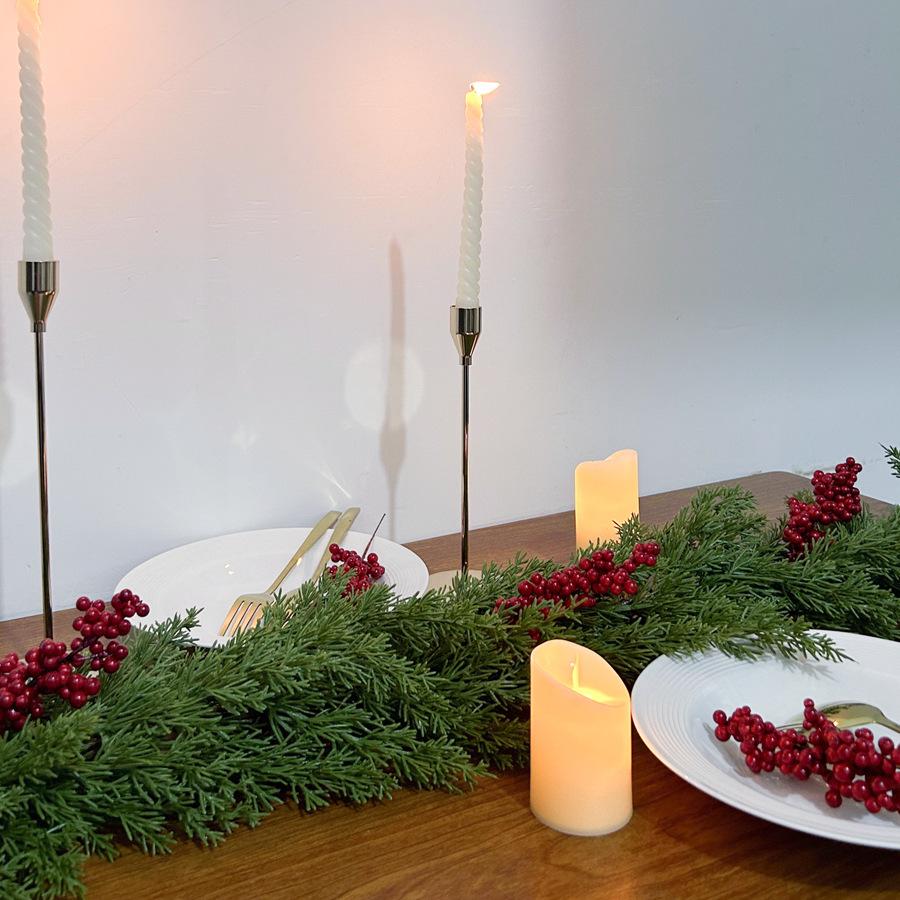 1.8 Meters Artificial Christmas Pine And Cypress Rattan, Simulated Green Plant Home Atmosphere Decorative Vine Dining Table Ornament