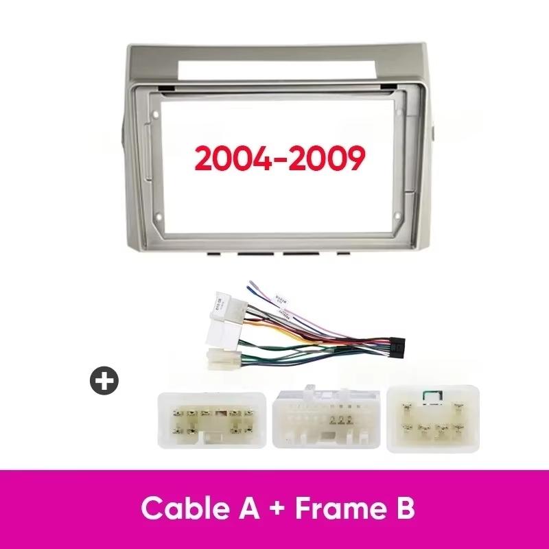 9 inch For Toyota Verso Corolla 2004 2005 2006-2009 Car Frame Fascia Adapter Android Radio Dash Fitting Panel Wiring Harness Kit
