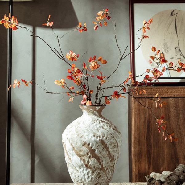 Jingdezhen Wabi-Sabi Keramikvase für Trockenblumen - Retro-Stil für Wohnzimmer oder Esstisch