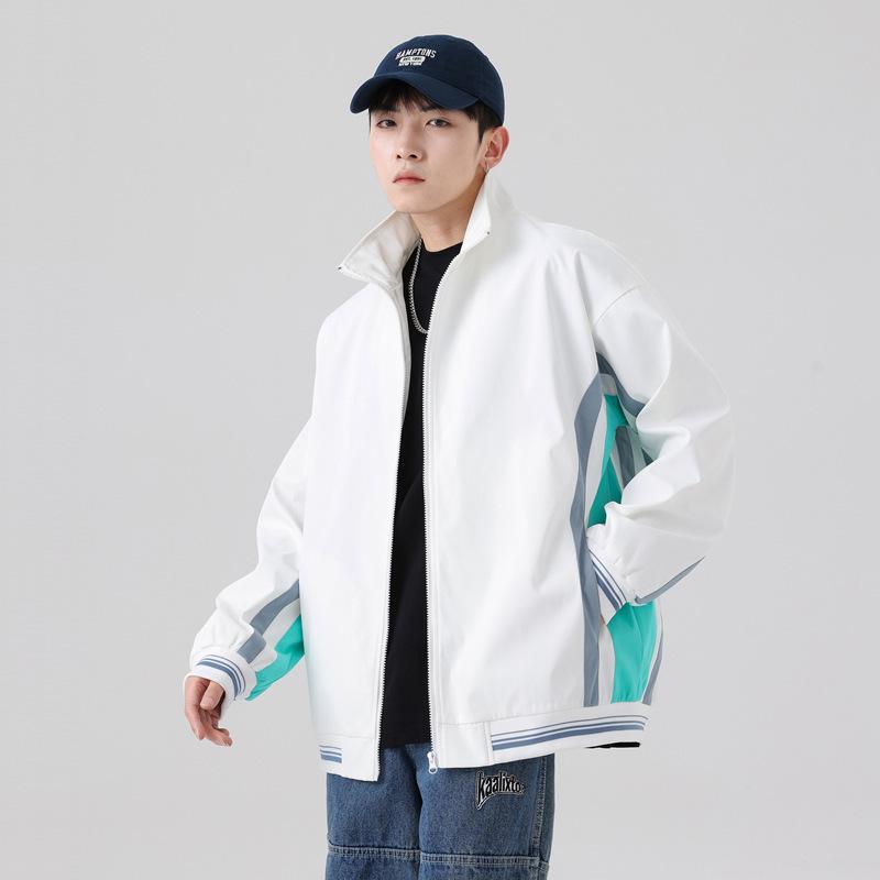 

Jackets Men s Coats Spring and Autumn New Stand-up Collar Coats Trendy Brand Loose Hooded Clothes Casual Men s Tops Trendy 5XL