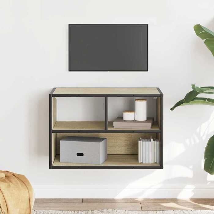 VidaXL TV Cabinet Sonoma Oak 60x31x39.5 Cm Engineered Wood and Metal 848915