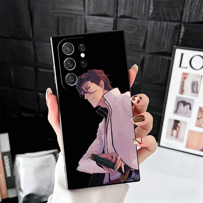 Bleach Aizen Sousuke Soft Phone Case for Samsung Galaxy S26 S25 Edge S24 Ultra S23 Plus S22 S21 FE S20 Black Cover Back Shell