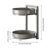 Spice Rack Degree Rotation Turntable Holder for Pantry Home Office Two Tiers