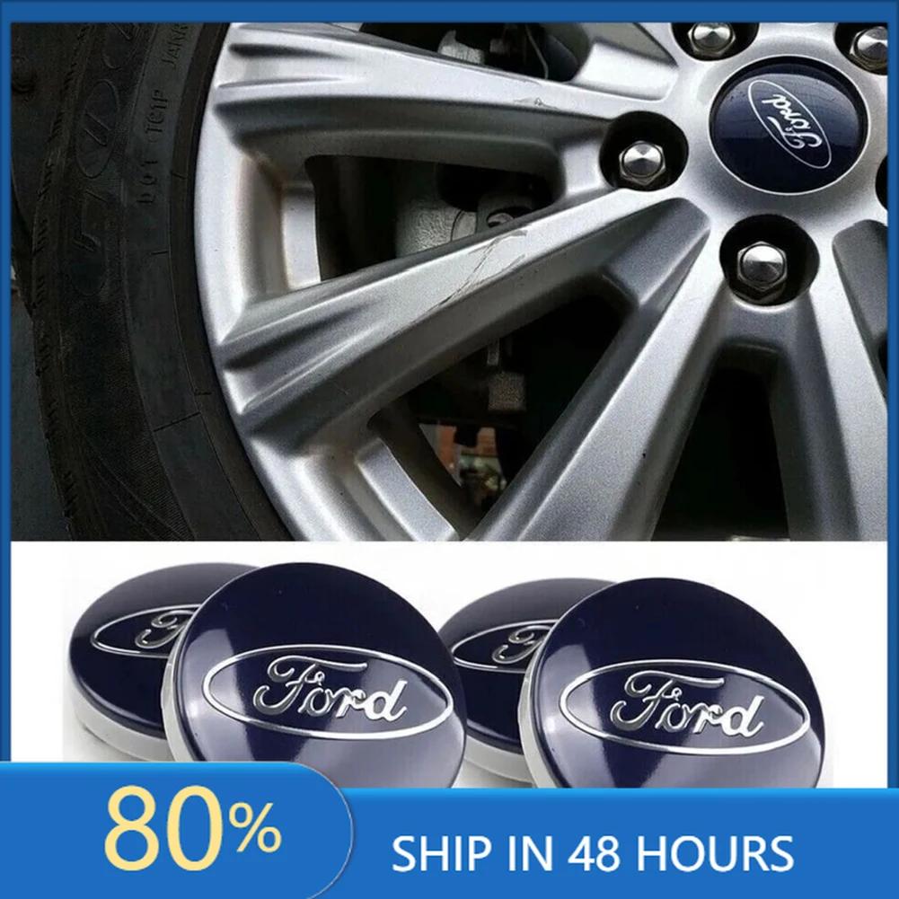 

Car Sticker 2025 Hot 4 X 54MM Wheel Centre Caps Set Hub Centre Rim Cover Badge Blue Center Wheel Cap Kit Fit For Ford Most Model