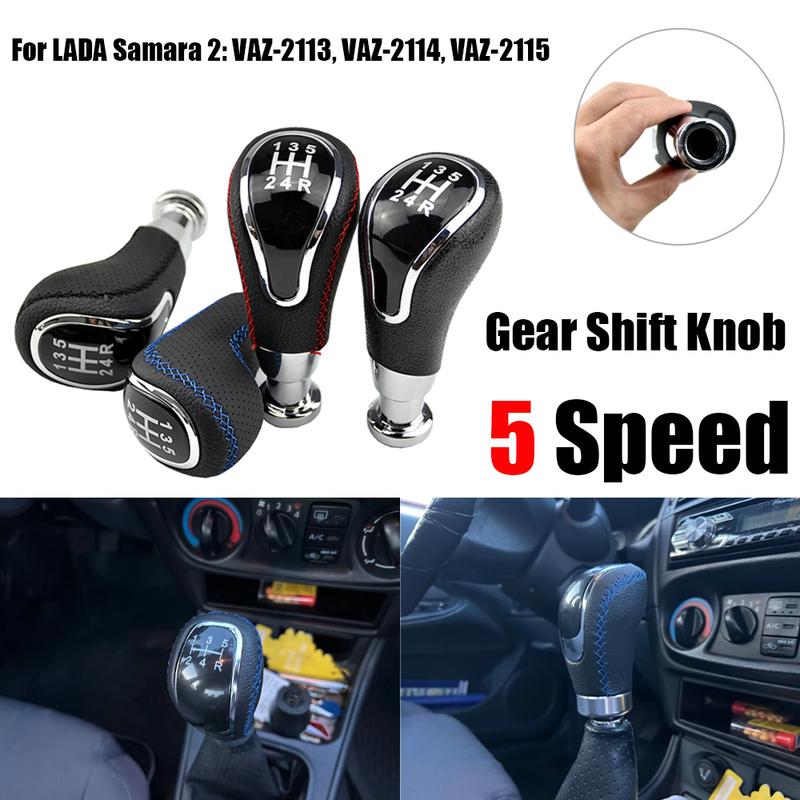 Bilväxelvred Växelväljare Automatisk Tillbehör Passar För Lada Vesta Granta Vaz Kalina Niva Samara Largus 5-växlad Läder