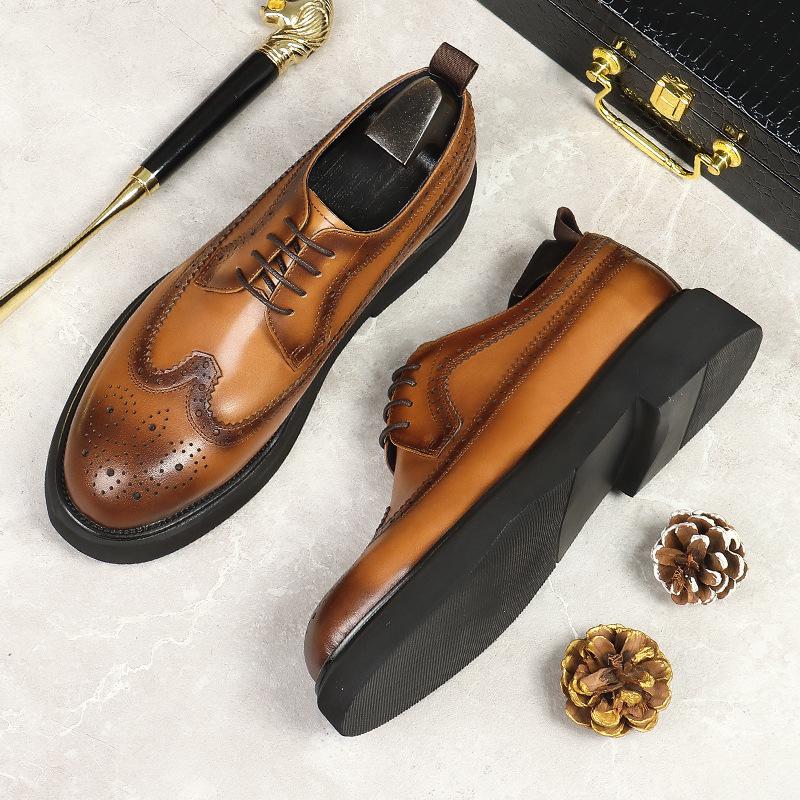 Fashion Shoes Genuine Casual Leather Shoes High Quality Dress Shoes Man Male Genuine Leather Social Shoe Men Shoes Leather Shoes Men
