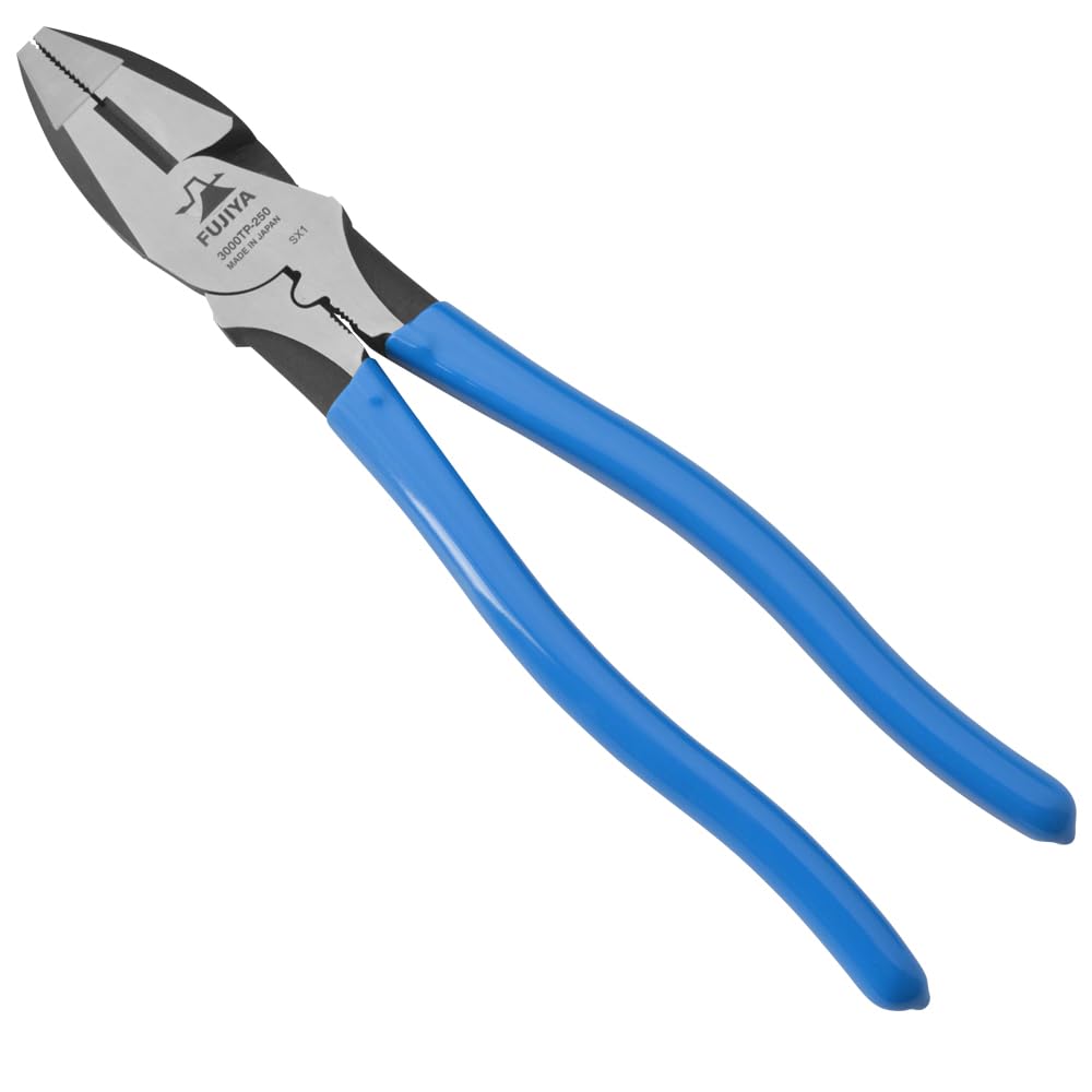 Fujiya Eccentric Power Pliers, Dekapen, for 4.0mm Copper Wire, 3.6mm Soft Iron Wire, 2.0mm Piano Wire, and 2.mm VA/VVF Wire (6 x 3 Cores), 3000TP-250