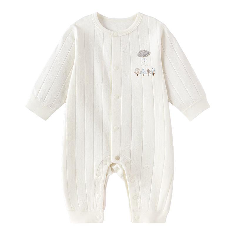 Детский комбинезон Babylove из чистого хлопка с длинным рукавом и жаккардовым узором 66