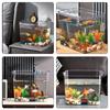 Small Fish Tank Stackable Cube Tank Fish Tank Small Fish Bowl For Temporary Space Turtle Tanks Desktop Aquarium For Waterwee