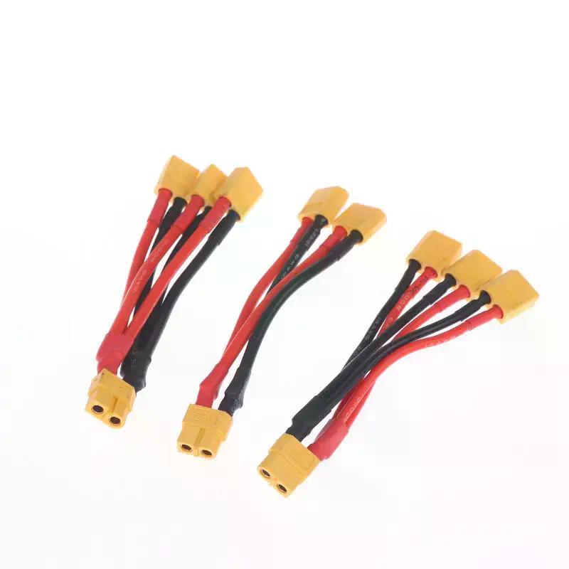1Pcs 2/3-Way 12/14AWG Silicone Wire Male/Female Extension Y Splitter XT60 Parallel Battery Connector For Battery Charger Motor
