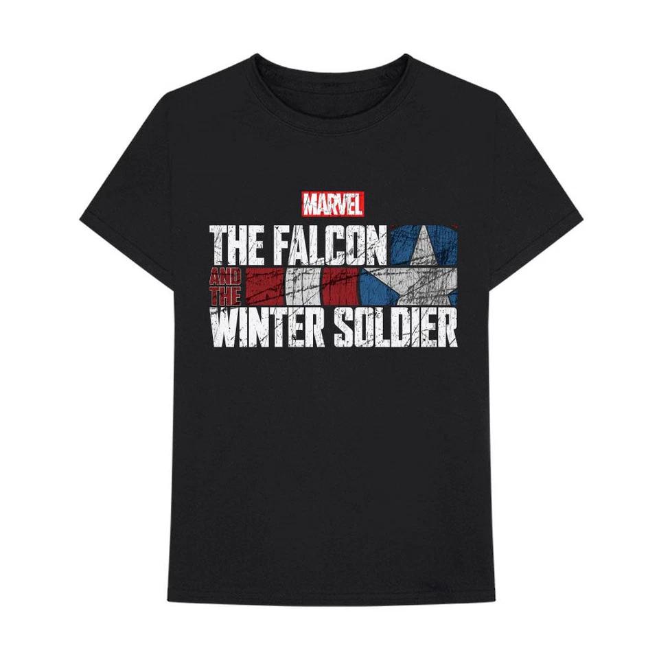 Marvel Comics T-Shirt: Falcon & Winter Soldier Text Logo OFFICIAL NEW