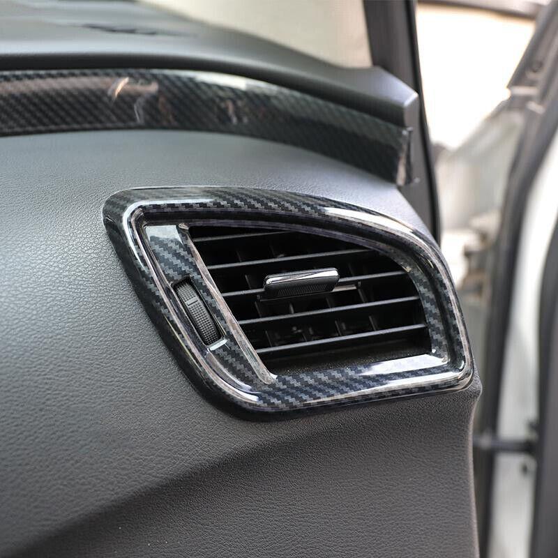 For Nissan Murano 2015-2021 ABS Carbon Fiber Console L&R Air Outlet Vent Trim 2X