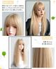 Wig Long Straight Wig Full Wig Natural Cosplay Mine Short Face Small Face Popular Heat Resistant Wig Harajuku Style Fashion Comb Blonde Gold Net/With