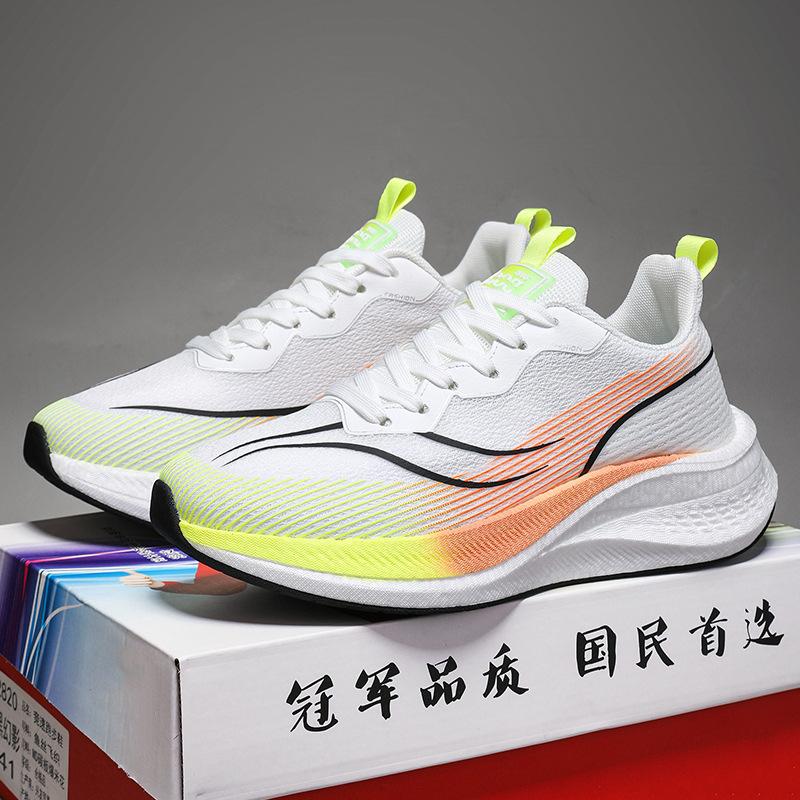 Men's Shoes Summer New Student Fly-woven Mesh Breathable Sports Casual Shoes Youth Soft-soled Running Shoes