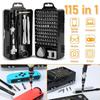 115 in 1 Multifunktionales Schraubendreher-Set Magnetische Schraubendreher-Bits Präzisions-Computer-PC-Telefon-Uhren-Reparaturset Hardware-Werkzeug
