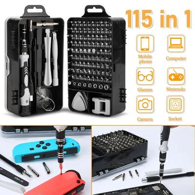115 In 1 Multifunctional Screwdrivers Set Magnetic Screw Driver Bits Precision Computer PC Phone Watch Repair Kit Hardware Tool