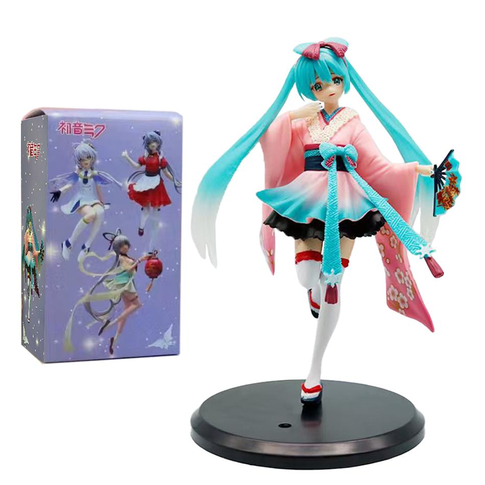 20CM Anime Hatsune Miku Handmade New Tokyo Kimono Sakura Chuyin Scenery Stunning Animation Collection Model Toys Girl Gift Kid Friendly Entertaining