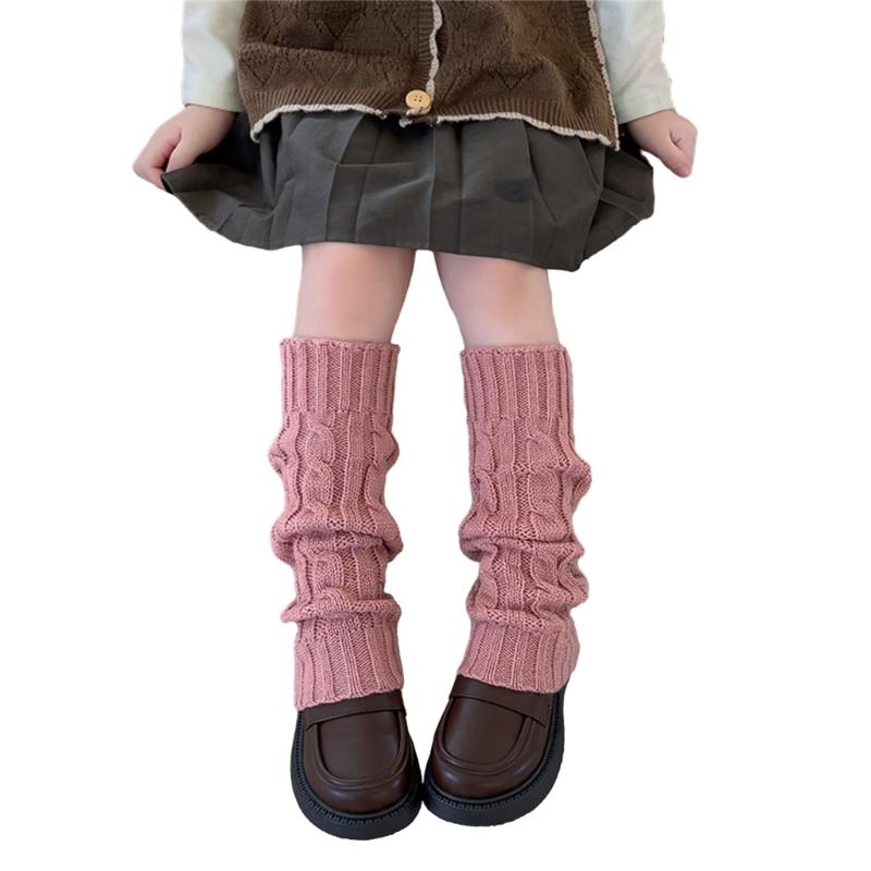 Fashion Knit Leg Warmers for Little Girls Slouchy Socks for Dress Toddler Winter Cable Knit Socks Thicken Warm Leggings