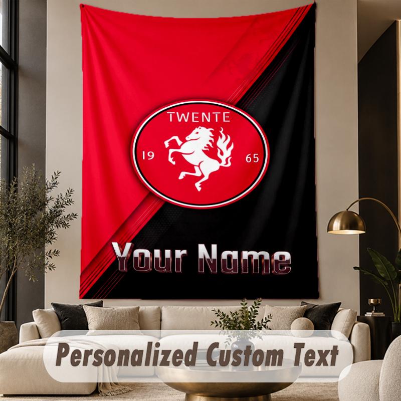 Custom Text Tapestry FC Twente Print Wall Tapestry Indoor Living Room Wall Decor