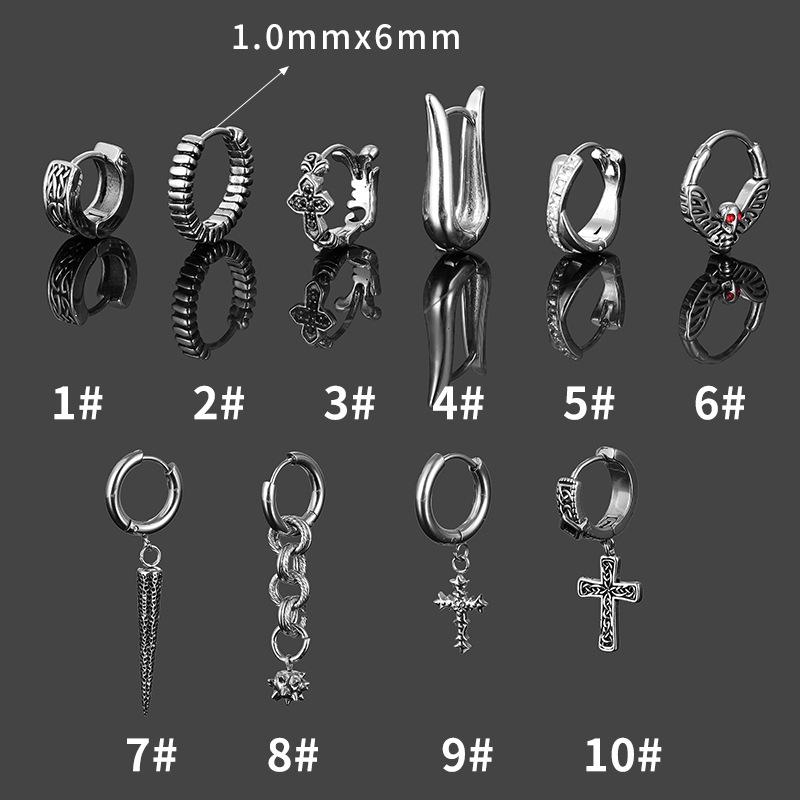

Vintage Zirconia Cross Stainless Steel Earrings: Geometric Dangles, Ear Clips, Cuffs & Cartilage Rings Size 8