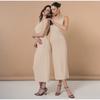 Sexy Solid Color Sleeveless Women's Spring Summer New Dress Twist Shoulder Strap Slim Dress Fashionable Wrap Evening Party Elegant Dress