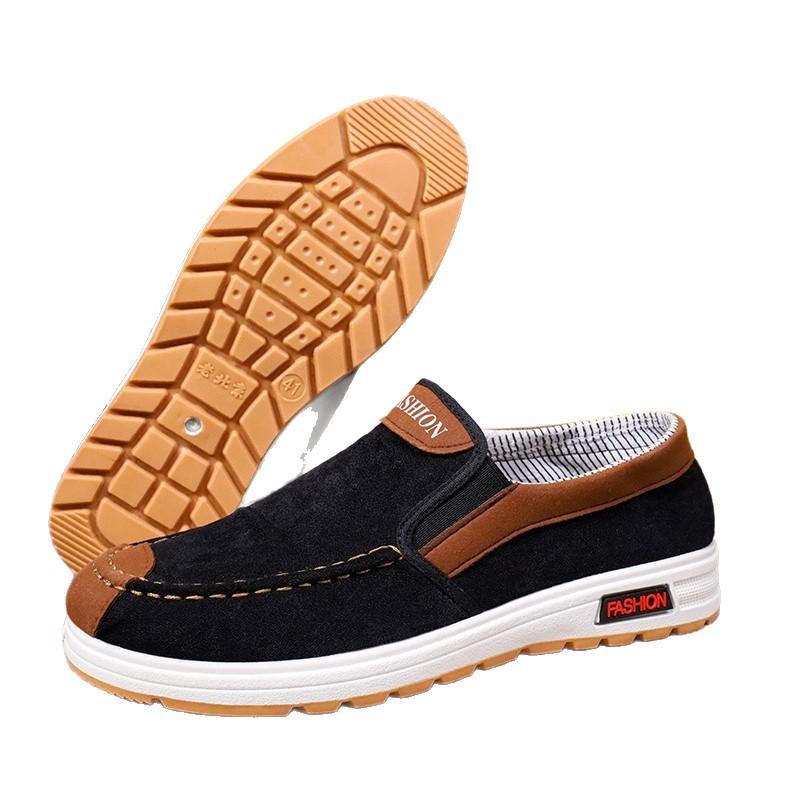Autumn old Beijing cloth shoes men's beef tendon sole work shoes breathable casual shoes middle-aged and elderly lazy shoes casual shoes