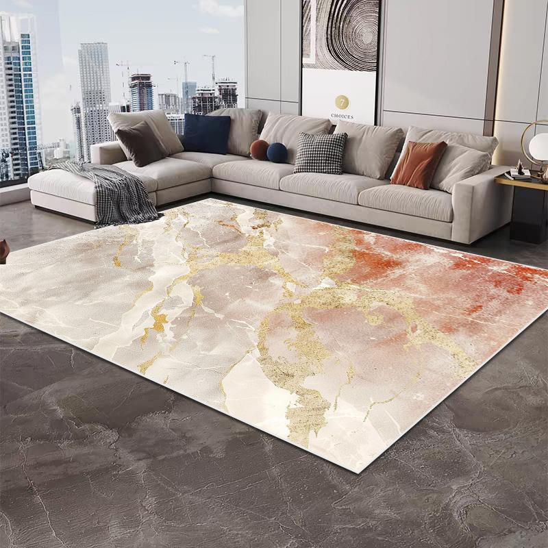 Nordic Art Style Home Decor Large Area Rugs Washable Carpet for Living Room Marble Pattern Bedroom Bedside Soft Mats Alfombra 