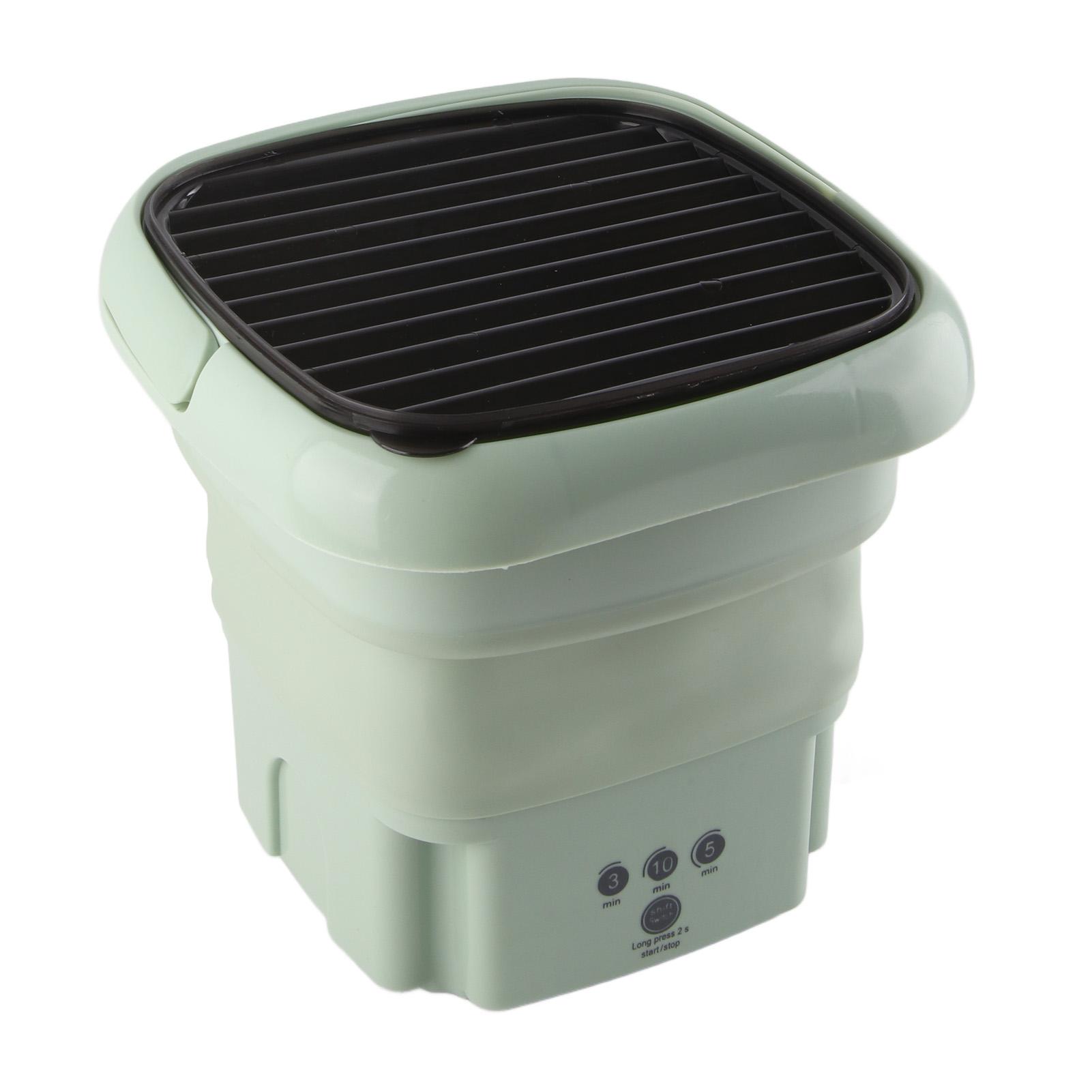 

Мини-складная стиральная машина 8 л Маленькая портативная стиральная и сушильная машина для квартир, общежитий US Plug зелёный