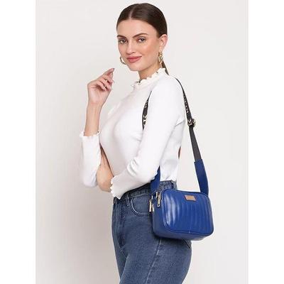 Vegan Leather Quilted Elegant Sling Bag For Women with Adjustable Straps & Zip | Casual Crossbody Bag