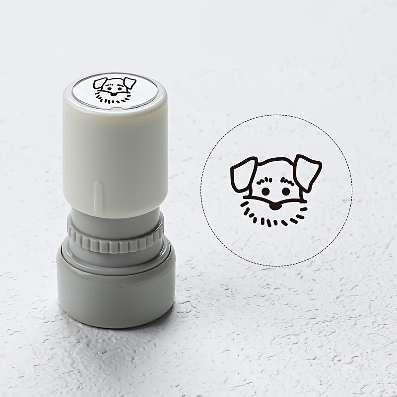 1pc Cute Dog Pattern Self-Inking Stamp | Cartoon Puppy Hand Account Notebook Decoration Seal | Kawaii Animal Craft Supplies for Student/Teachers Cute Dog 1